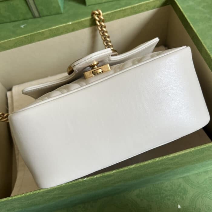 Gucci Marmont Mini Bag White 18cm 739682 AABZC 9022 - Image 5