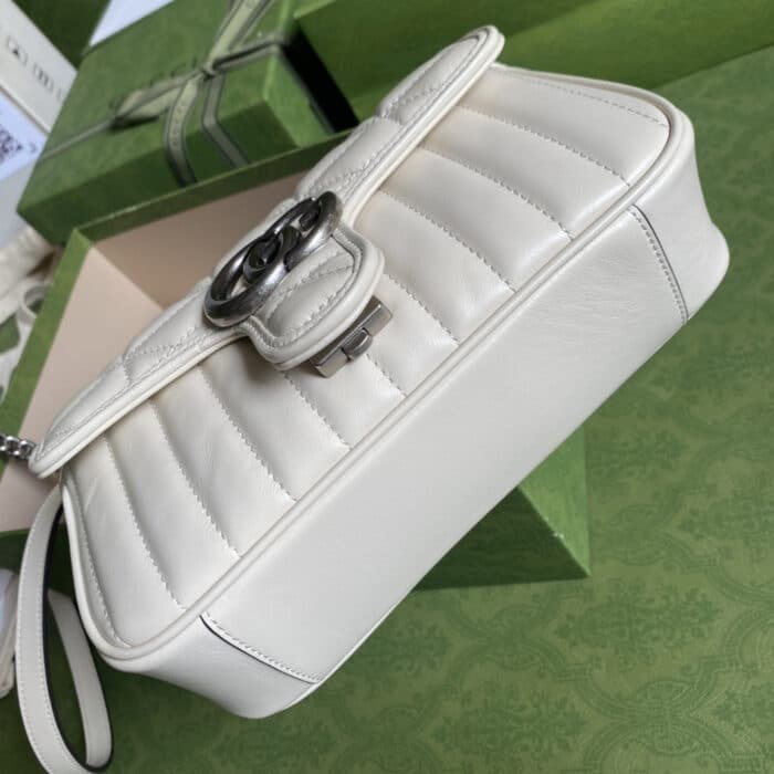 Gucci Marmont Mini Bag White 23 cm 446744 UM8AN 9022 - Image 4