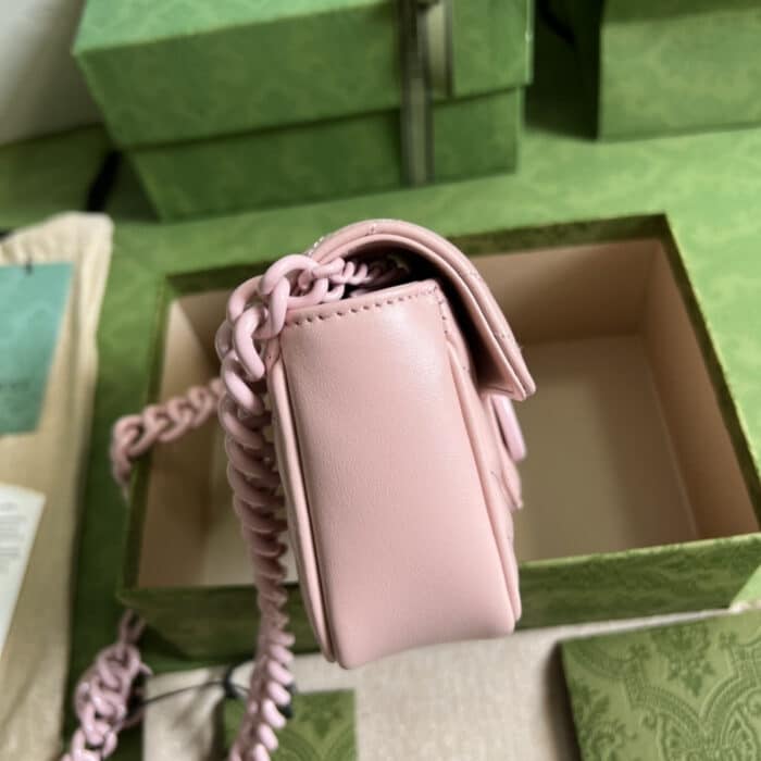 Gucci Marmont Bag Pink 16.5 cm 699757 UM8KV 5909 - Image 5