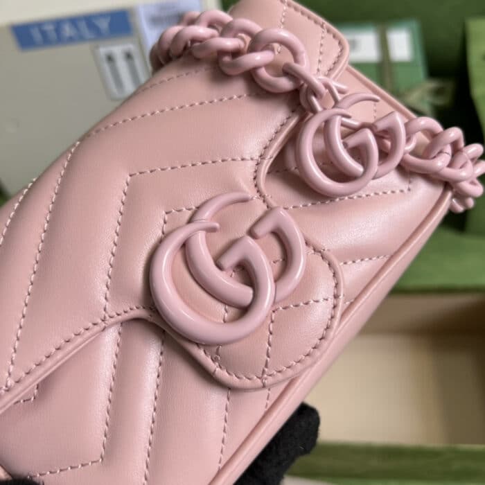Gucci Marmont Bag Pink 16.5 cm 699757 UM8KV 5909 - Image 6