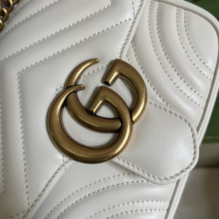 Gucci Marmont Mini Bag White 18cm 739682 AABZC 9022 - Image 6