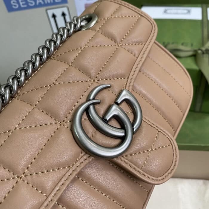 Gucci Marmont Mini Bag Beige 23 cm 446744 UM8AN 2754 - Image 6