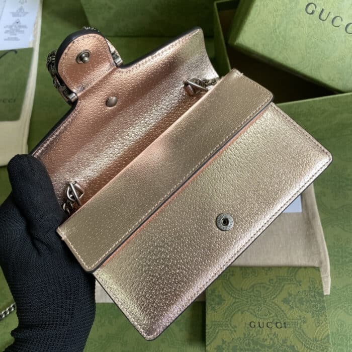 Gucci Dionysus Super Mini Bag Gold 16.5 cm 476432 1TRBN 8089 - Image 6
