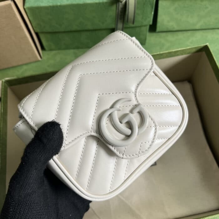 Gucci Marmont Belt Bag White 12.5 cm 739599 AABZL 9022 - Image 6