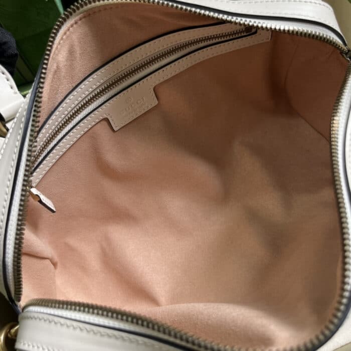 Gucci Marmont Small Top Handle Bag White 27 cm 746319 AABZB 9022 - Image 7