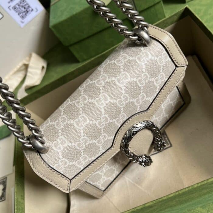 Gucci Dionysus Mini Bag Beige and White 20 cm 421970 UULBN 9683 - Image 7