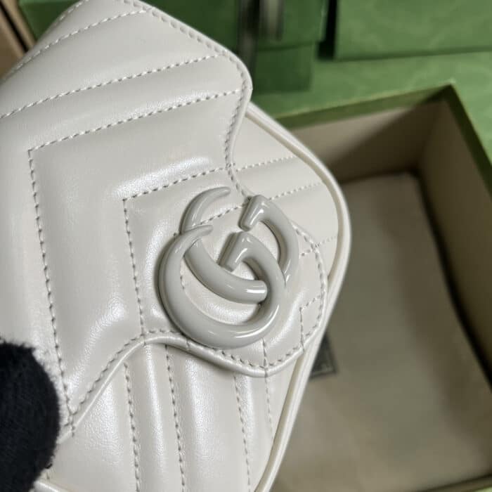 Gucci Marmont Belt Bag White 12.5 cm 739599 AABZL 9022 - Image 7