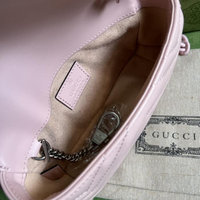 Gucci Marmont Bag Pink 16.5 cm 699757 UM8KV 5909 - Image 8