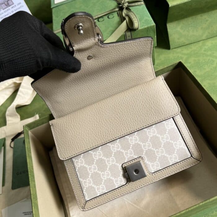 Gucci Dionysus Mini Bag Beige and White 20 cm 421970 UULBN 9683 - Image 8