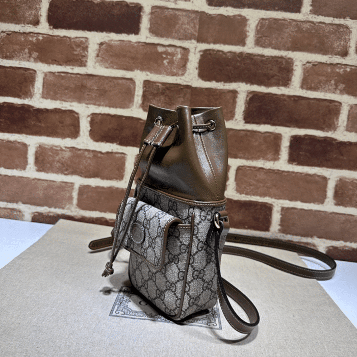 Gucci Ophidia Mini Bucket Bag Brown 20cm - Image 3