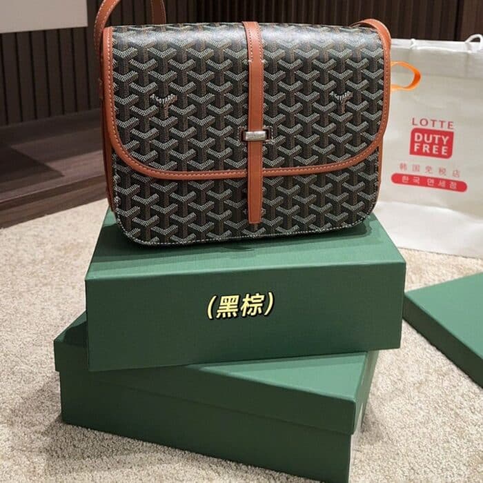 Goyard Belvedere MM Black And Tan 26CM - Image 2