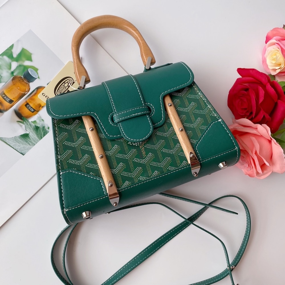 Goyard Saïgon Structuré Mini Bag Green 21Cm photo review