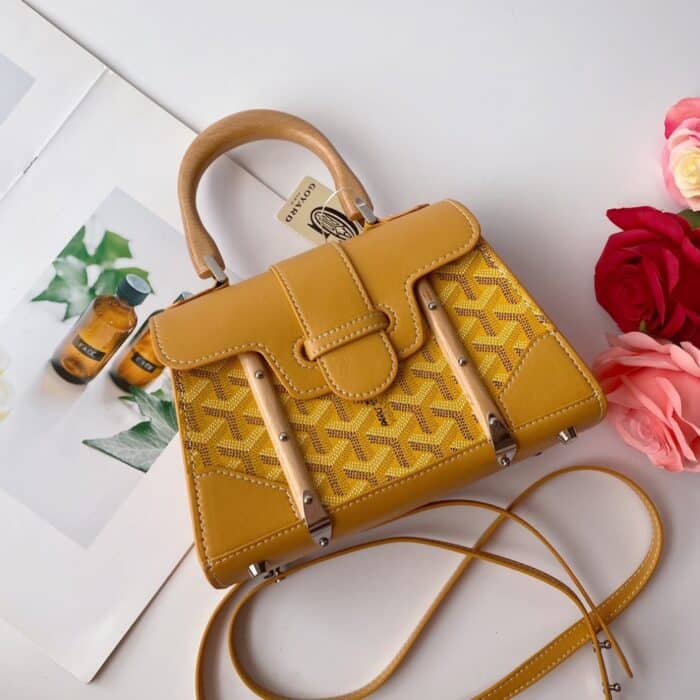 Goyard Saïgon Structuré Mini Bag Yellow 21Cm - Image 2