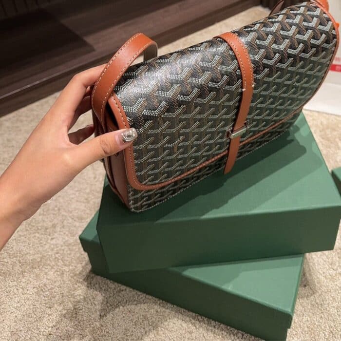 Goyard Belvedere MM Black And Tan 26CM - Image 3