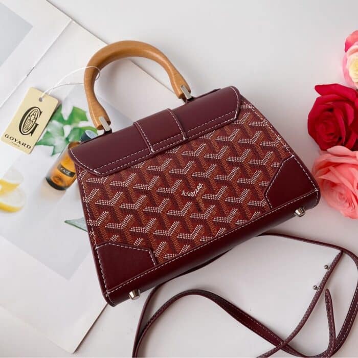 Goyard Saïgon Structuré Mini Bag Burgundy 21Cm - Image 3