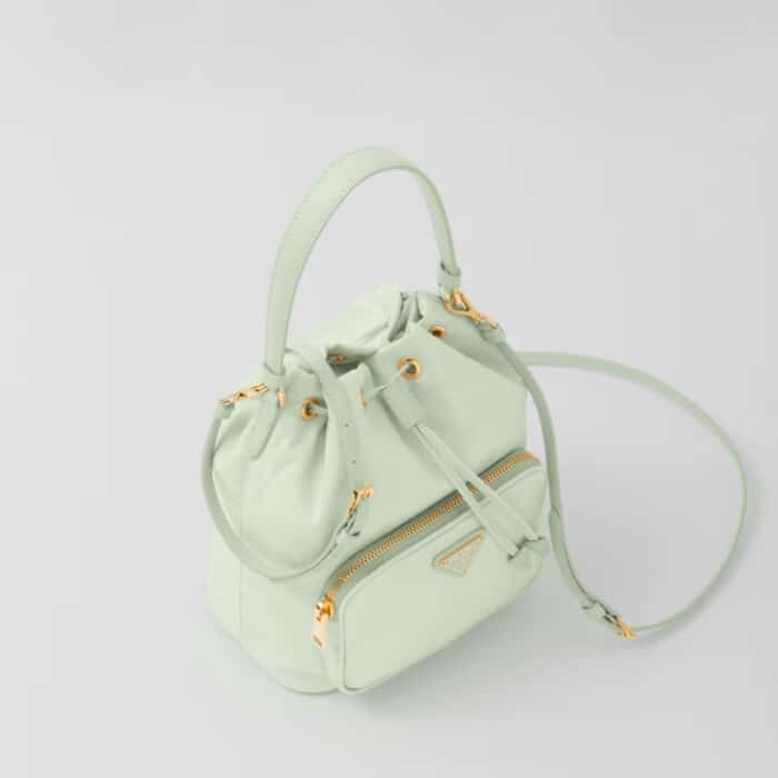 Prada Duet Re Nylon Bucket Bag Aqua 18Cm - Image 3