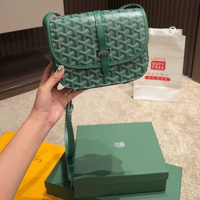 Goyard Belvedere PM Bag Green 19CM - Image 3