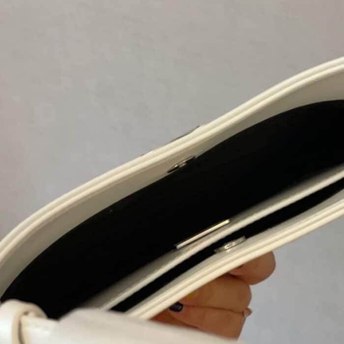 Prada Cleo Brushed Leather White 27Cm - Image 4