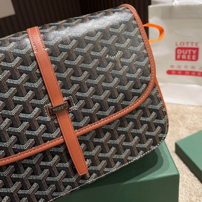 Goyard Belvedere MM Black And Tan 26CM - Image 5