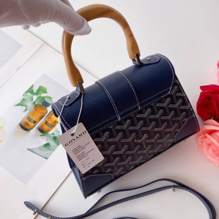 Goyard Saïgon Structuré Mini Bag Navy Blue 21Cm - Image 5