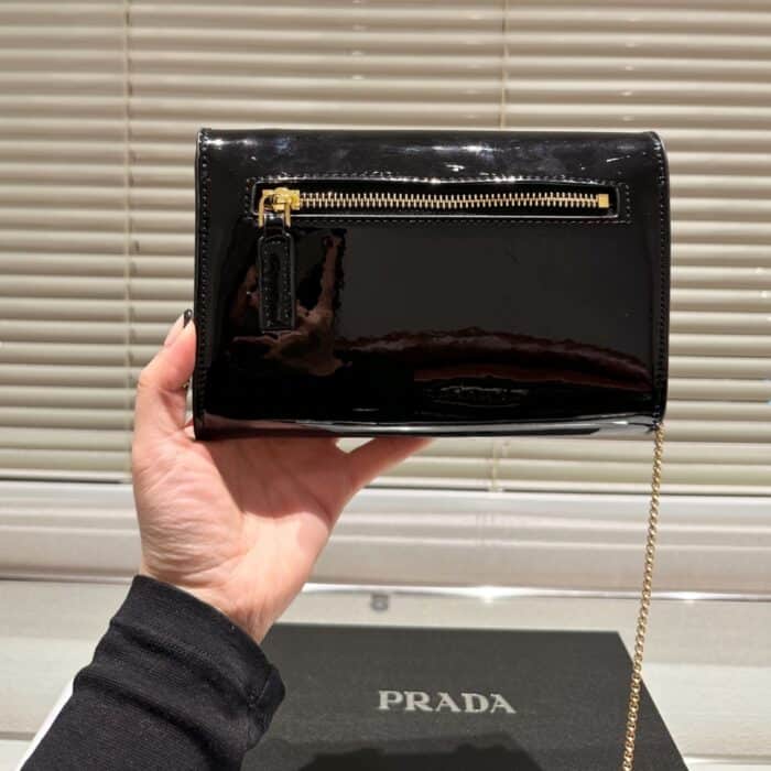 Prada Patent Leather Mini Bag Black 20cm - Image 4
