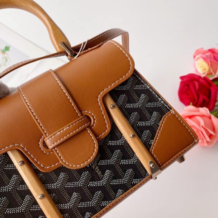 Goyard Saïgon Structuré Mini Bag Black And Tan 21Cm - Image 5