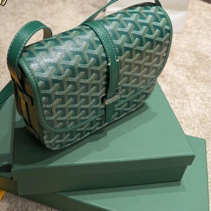 Goyard Belvedere PM Bag Green 19CM - Image 5