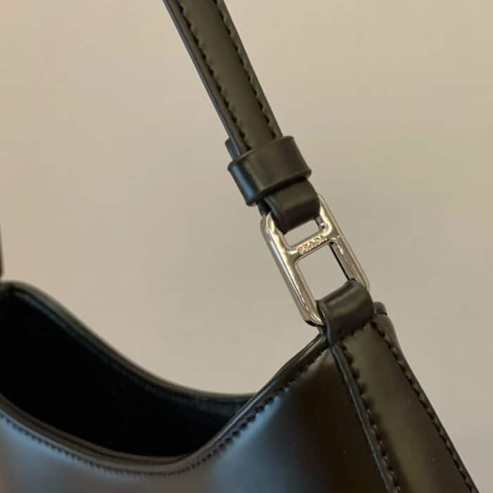 Prada Cleo Brushed Leather Black 27Cm - Image 6