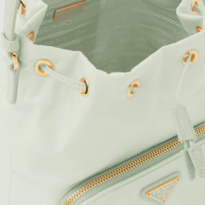 Prada Duet Re Nylon Bucket Bag Aqua 18Cm - Image 5