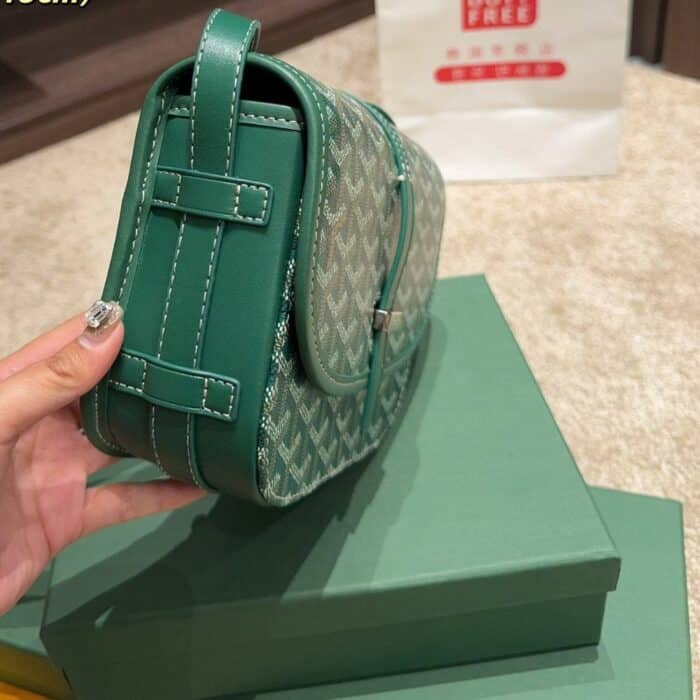Goyard Belvedere PM Bag Green 19CM - Image 6