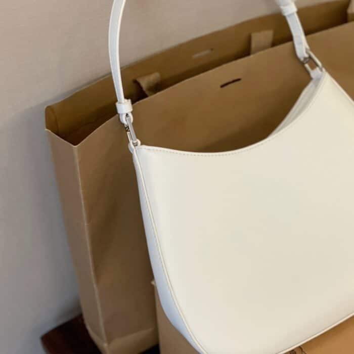 Prada Cleo Brushed Leather White 27Cm - Image 8