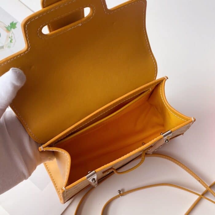 Goyard Saïgon Structuré Mini Bag Yellow 21Cm - Image 8