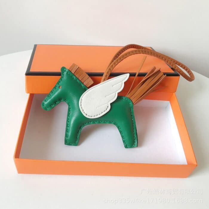Hermes Rodeo Pegase Charm Green White - Image 2