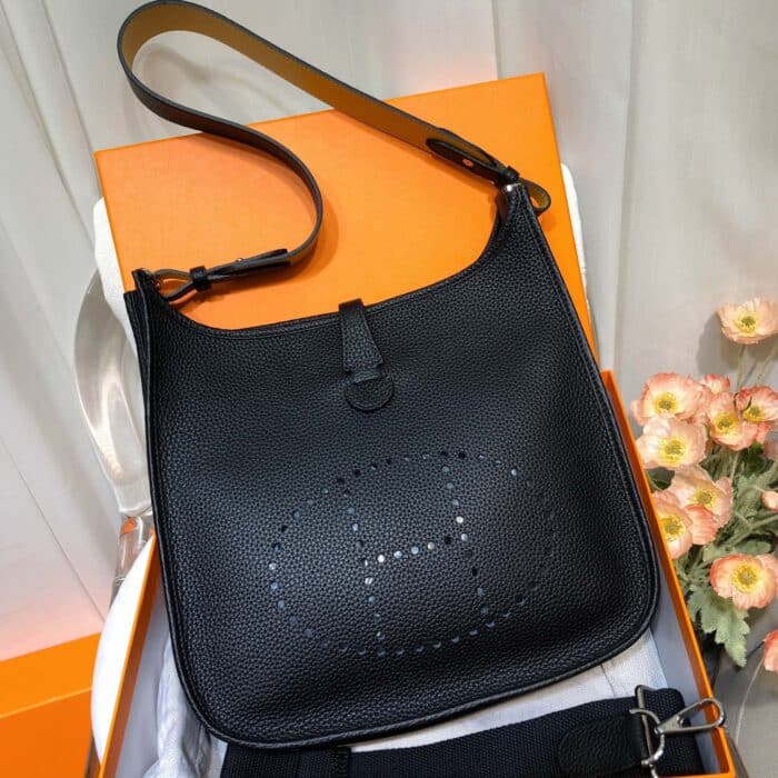Hermes Evelyne 29 Clemence Black 29cm - Image 4