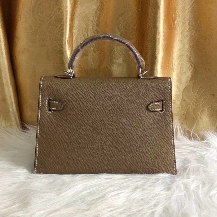 Hermes Kelly Mini Epsom Handbag Etoupe 22cm - Image 3