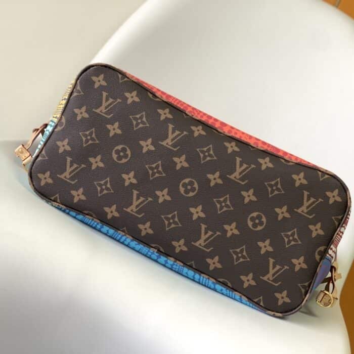 Louis Vuitton X YK Neverfull MM Monogram Kusama Pumpkin 31cm M46468 - Image 6