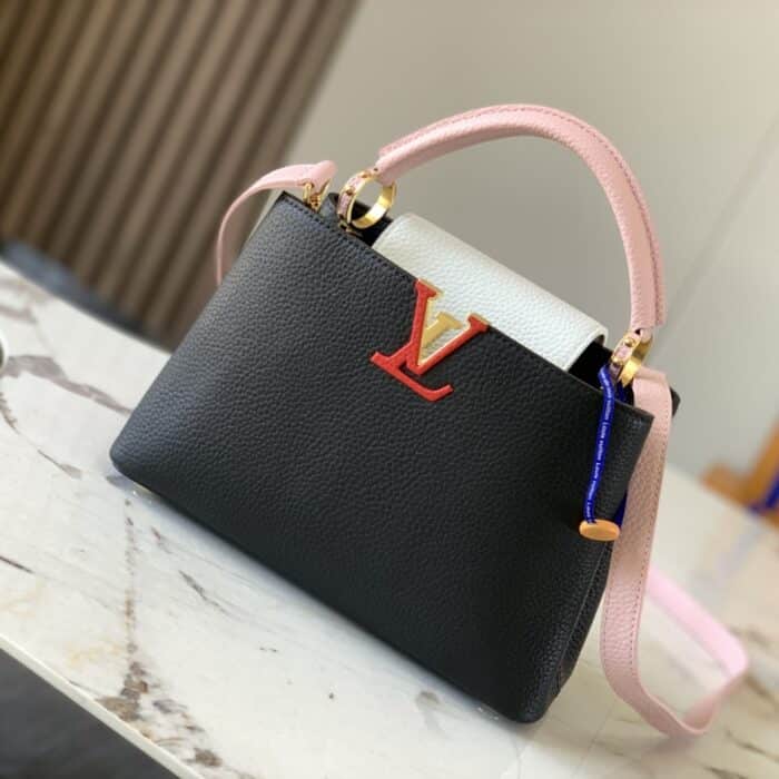Louis Vuitton Capucines BB 27cm Black Pink - Image 6