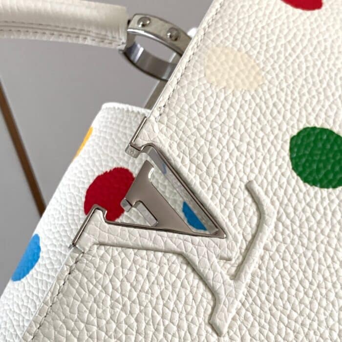 Louis Vuitton X YK Capucines MM 31.5cm White - Image 4