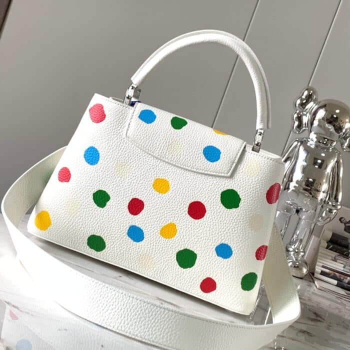Louis Vuitton X YK Capucines MM 31.5cm White - Image 6