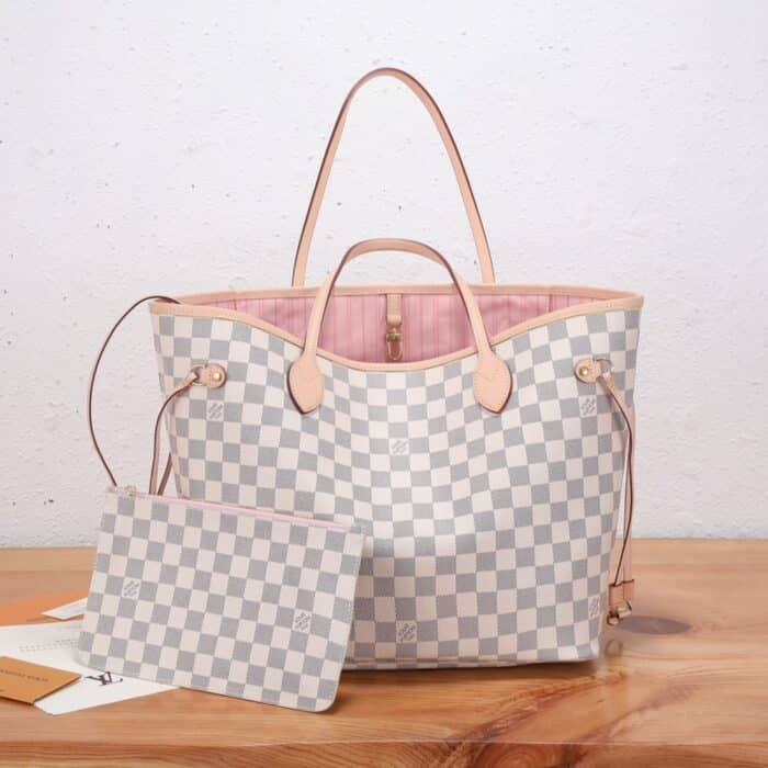 Louis Vuitton Neverfull MM Damier Azur 31cm N40603 - Image 7