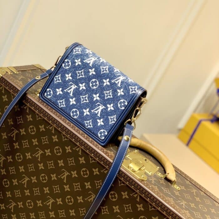 Louis Vuitton Mini Dauphine Denim Blue 20cm - Image 8
