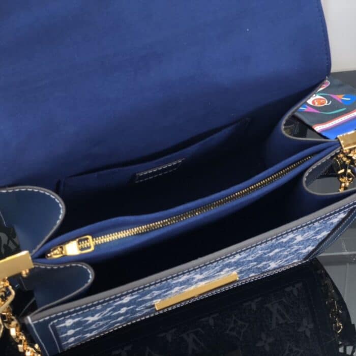 Louis Vuitton Dauphine MM Denim Blue 25cm M59631 - Image 2