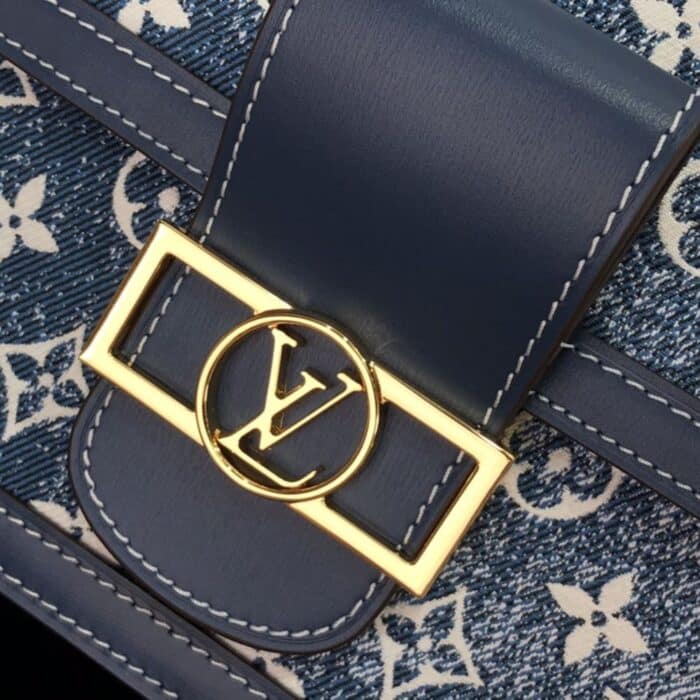 Louis Vuitton Dauphine MM Denim Blue 25cm M59631 - Image 3