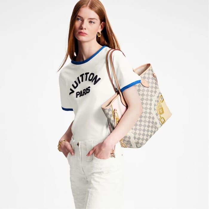 Louis Vuitton Neverfull MM Damier Azur 31cm N40471 - Image 10