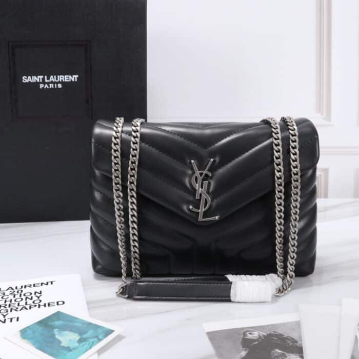 Saint Laurent Loulou Small Black Nickel 25cm - Image 2