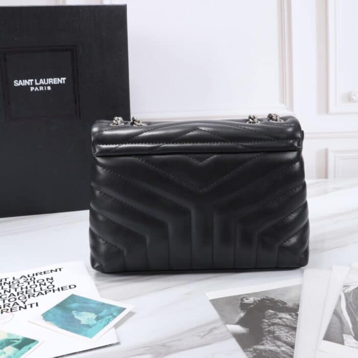 Saint Laurent Loulou Small Black Nickel 25cm - Image 4