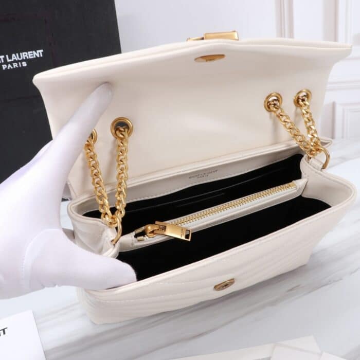 Saint Laurent Loulou Small White 25cm - Image 5