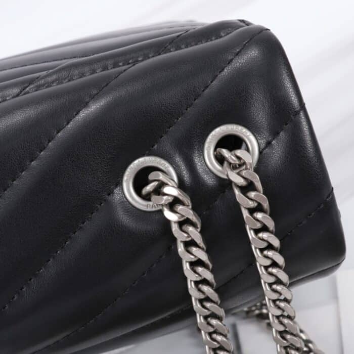 Saint Laurent Loulou Small Black Nickel 25cm - Image 5
