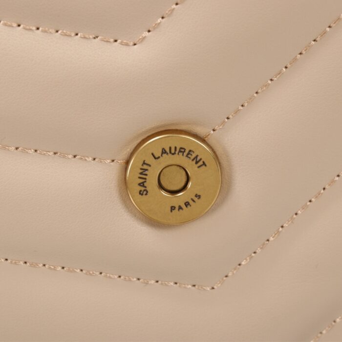 Saint Laurent Loulou Small Dark Beige 25cm - Image 6