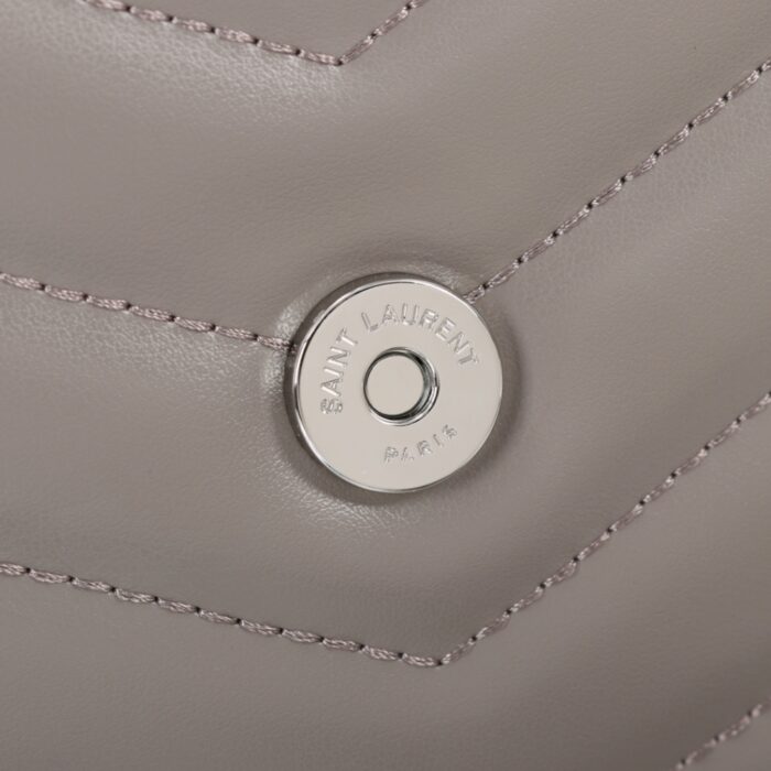 Saint Laurent Loulou Small Grey Nickel 25cm - Image 6